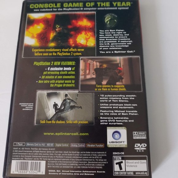 Tom Clancy’s Splinter Cell game for Playstation 2 - Picture 2 of 3